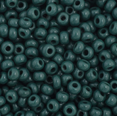 11/0 Preciosa Seed Beads Opaque Dark Green #35061